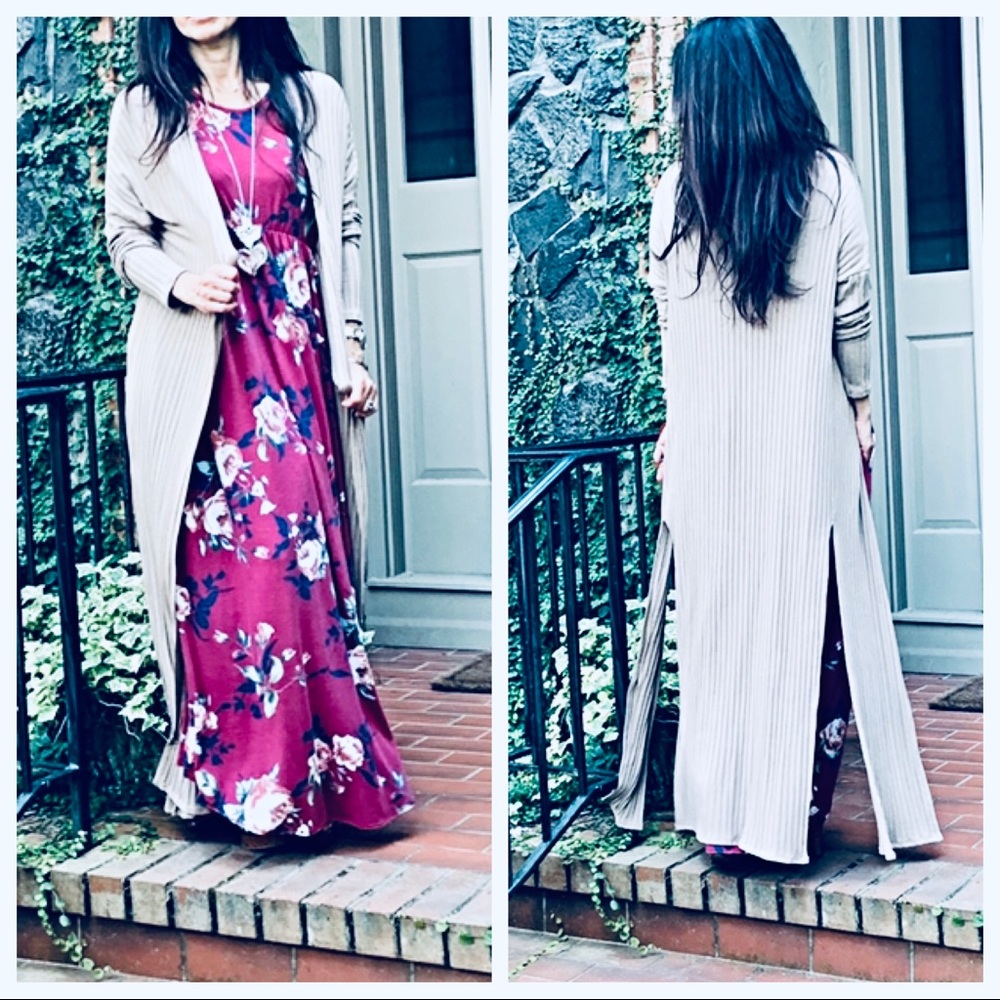 Floral print side pocket maxi dress - Picture 6 of 8